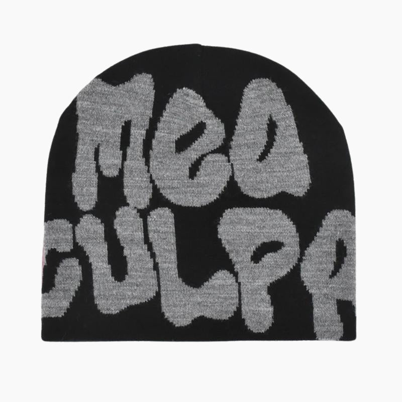 Mea Culpa Beanie 'Black & Gray Edition', mea culpa beanie black, black mea culpa beanie