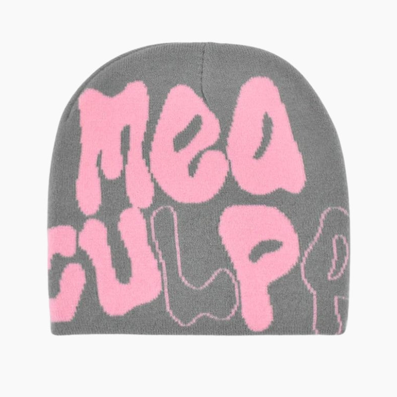 Mea Culpa Beanie 'Gray & Pink Edition', mea culpa beanie for sale