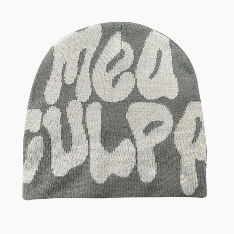 Mea Culpa Beanie 'Gray & White Edition', mea culpa beanie gray, mea culpa beanie grey