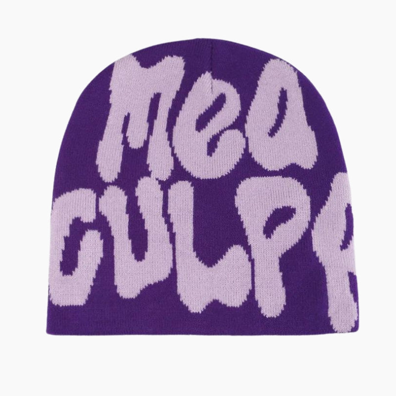 Mea Culpa Beanie 'Purple & Light Pink Edition', mea culpa beanie purple