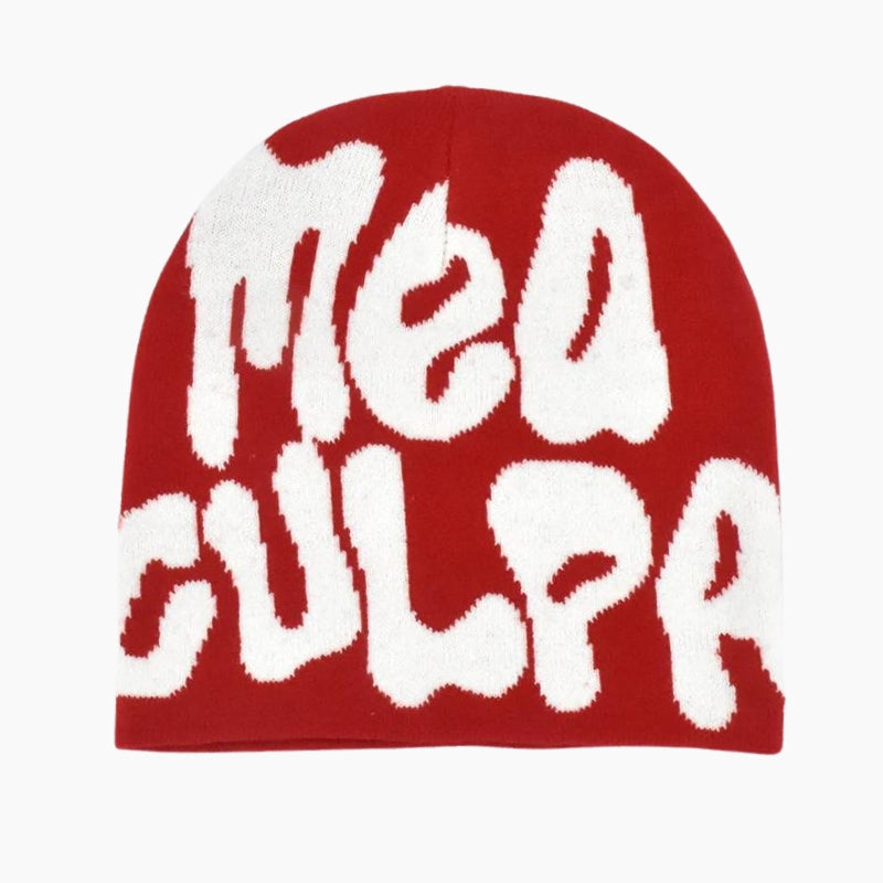 Mea Culpa Beanie 'Red & White Edition', mea culpa beanie amazon, red mea culpa beanie