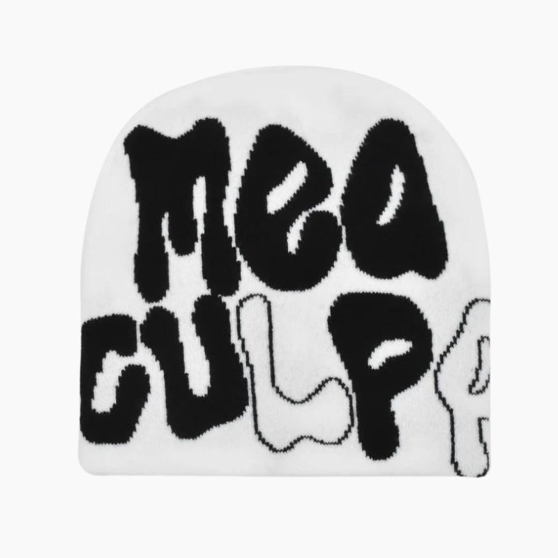 Mea Culpa Beanie 'White & Black Edition', mea culpa beanie in store, mea culpa beanie stockx