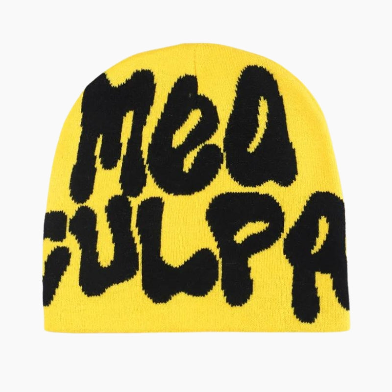 Mea Culpa Beanie 'Yellow & Black Edition', mea culpa beanie sims 4 yellow & black edition, mea culpa beanie yellow, yellow mea culpa beanie
